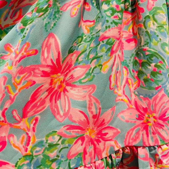 Lilly Pulitzer Pink and Green Floral Dress - Picture 2 of 7